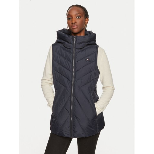 Tommy Hilfiger Bezrękawnik Chevron WW0WW42624 Granatowy Regular Fit ze sklepu MODIVO w kategorii Kamizelki damskie - zdjęcie 182628816