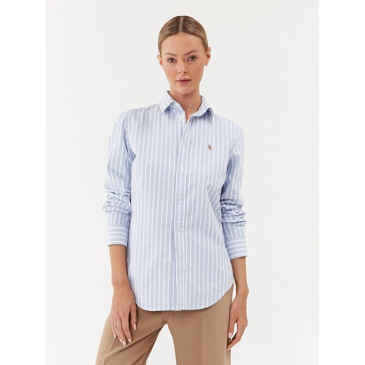 Polo Ralph Lauren Koszula 211891377004 Niebieski Regular Fit ze sklepu MODIVO w kategorii Koszule damskie - zdjęcie 182628818