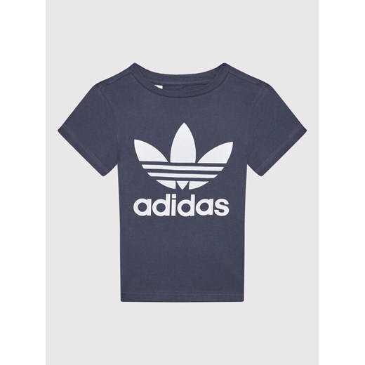 adidas T-Shirt Trefoil HC9601 Granatowy Regular Fit ze sklepu MODIVO w kategorii T-shirty chłopięce - zdjęcie 182628899