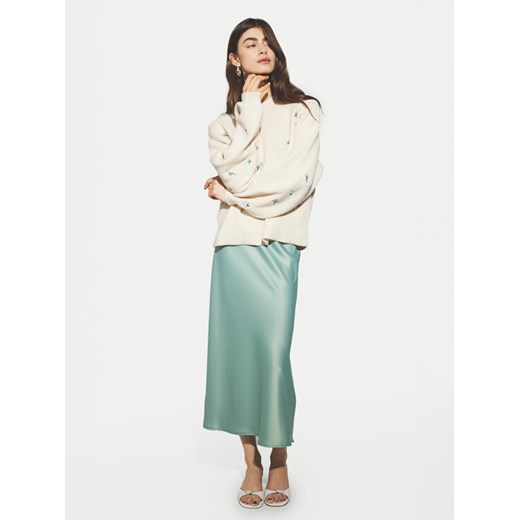 YAS Spódnica trapezowa Pella 26030737 Zielony Regular Fit ze sklepu MODIVO w kategorii Spódnice - zdjęcie 182628928