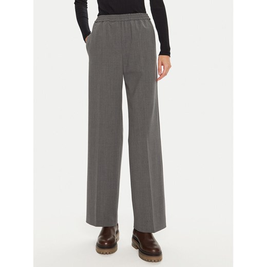 Weekend Max Mara Spodnie materiałowe Petra 2425136022 Szary Loose Fit ze sklepu MODIVO w kategorii Spodnie damskie - zdjęcie 182629025