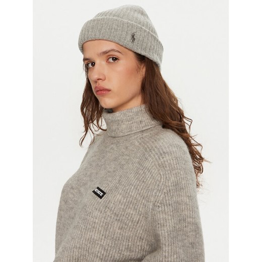 Polo Ralph Lauren Czapka 455954337004 Szary ze sklepu MODIVO w kategorii Czapki zimowe damskie - zdjęcie 182629106