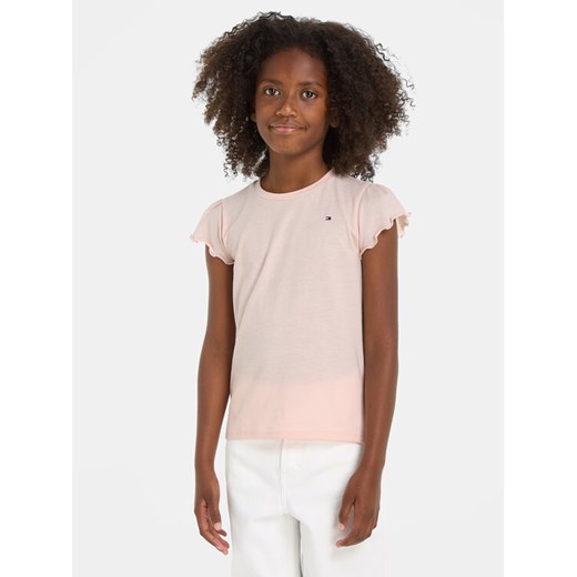 Tommy Hilfiger T-Shirt Essential KG0KG07052 D Różowy Regular Fit ze sklepu MODIVO w kategorii Bluzki dziewczęce - zdjęcie 182629187
