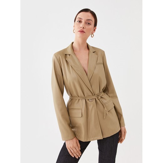 TWINSET Marynarka 232TP2901 Beżowy Regular Fit ze sklepu MODIVO w kategorii Marynarki damskie - zdjęcie 182629247