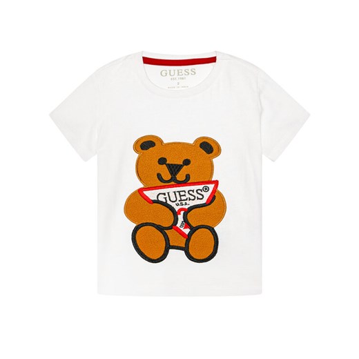 Guess T-Shirt N0BI22 I3Z00 Biały Regular Fit ze sklepu MODIVO w kategorii Koszulki niemowlęce - zdjęcie 182629257