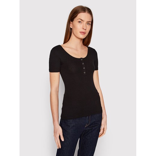 Pieces Bluzka Kitte 17101439 Czarny Slim Fit ze sklepu MODIVO w kategorii Bluzki damskie - zdjęcie 182629305