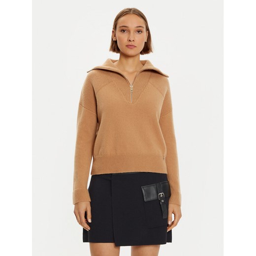 Liu Jo Golf WF4435 MS009 Brązowy Regular Fit ze sklepu MODIVO w kategorii Swetry damskie - zdjęcie 182629367