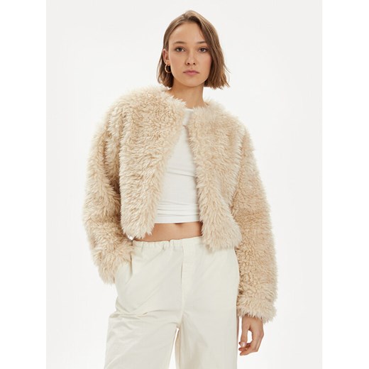 Gina Tricot Futro 20976 Beżowy Oversize ze sklepu MODIVO w kategorii Futra damskie - zdjęcie 182629407