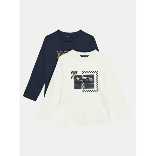 Mayoral Komplet 2 bluzek 7090 Granatowy Regular Fit ze sklepu MODIVO w kategorii T-shirty chłopięce - zdjęcie 182629489