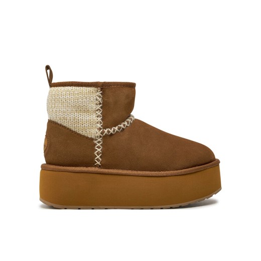 EMU Australia Śniegowce Stinger Knit Flatform W13143 Beżowy ze sklepu MODIVO w kategorii Śniegowce damskie - zdjęcie 182629495