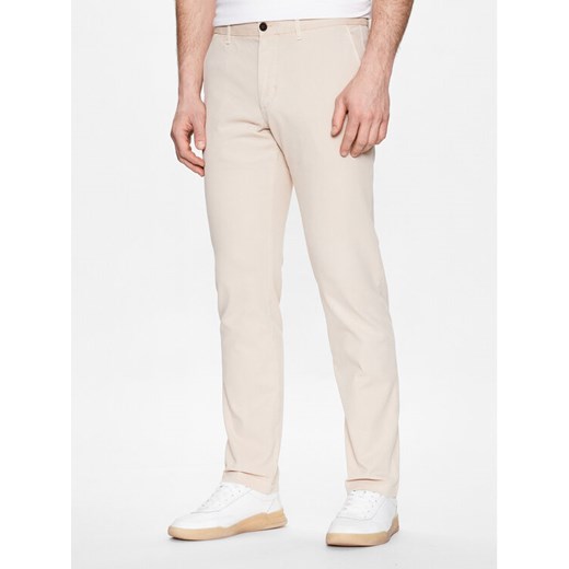 Tommy Hilfiger Chinosy Denton MW0MW31142 Beżowy Straight Fit ze sklepu MODIVO w kategorii Spodnie damskie - zdjęcie 182629496