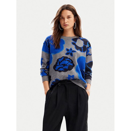 Desigual Sweter Niagara 24WWJF32 Kolorowy Regular Fit ze sklepu MODIVO w kategorii Swetry damskie - zdjęcie 182629509