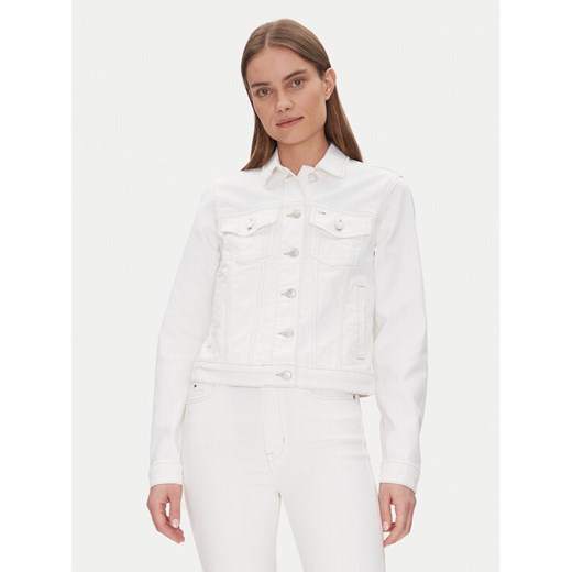 Tommy Jeans Kurtka jeansowa Classic Trucker Jacket Bi8194 DW0DW20121 Biały Regular Fit ze sklepu MODIVO w kategorii Kurtki damskie - zdjęcie 182629557