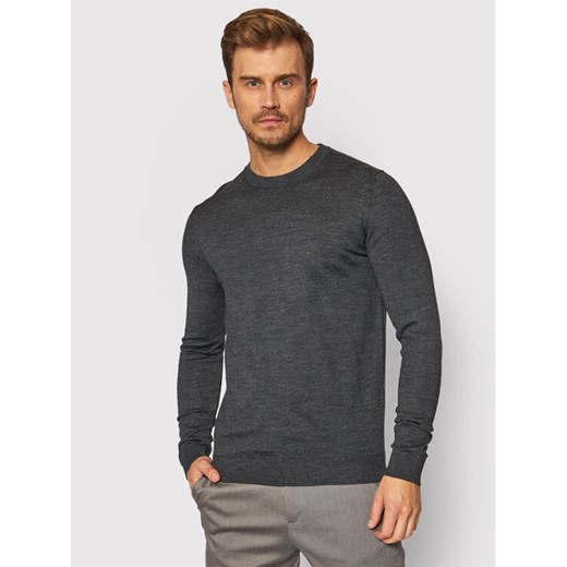Selected Homme Sweter Town 16079772 Szary Regular Fit ze sklepu MODIVO w kategorii Swetry męskie - zdjęcie 182629565