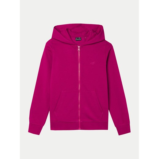4F Bluza 4FJWSS24TSWSF0919 Różowy Regular Fit ze sklepu MODIVO w kategorii Bluzy dziewczęce - zdjęcie 182629636