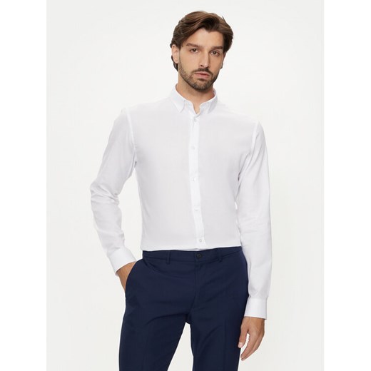Jack&Jones Koszula Joe 12260426 Biały Slim Fit ze sklepu MODIVO w kategorii Koszule męskie - zdjęcie 182629685