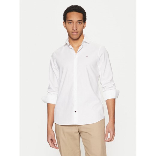 Tommy Hilfiger Koszula MW0MW37597 Biały Slim Fit ze sklepu MODIVO w kategorii Koszule męskie - zdjęcie 182629735