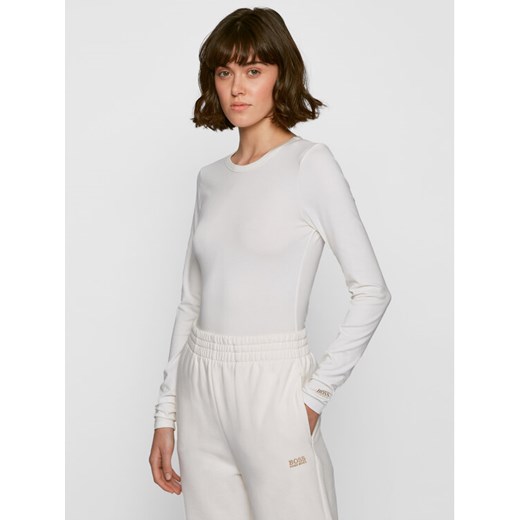 Boss Bluzka C_Esabel_Active 50457401 Écru Slim Fit ze sklepu MODIVO w kategorii Bluzki damskie - zdjęcie 182629737