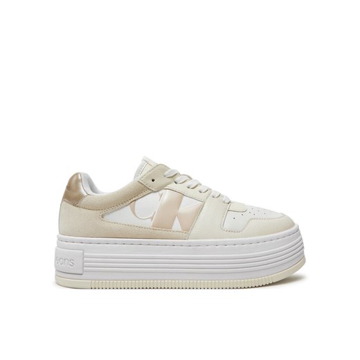 Calvin Klein Jeans Sneakersy Bold Platf Low Lace Mix Nbs Mtr YW0YW01482 Biały 41 MODIVO