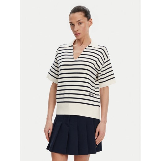 Tommy Hilfiger Sweter WW0WW45400 Beżowy Regular Fit ze sklepu MODIVO w kategorii Swetry damskie - zdjęcie 182629877