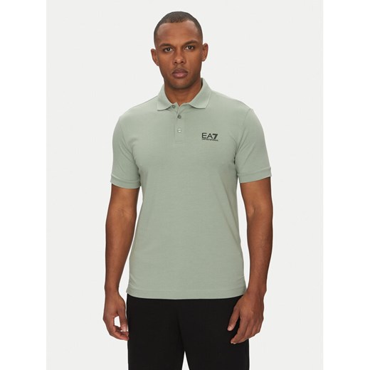 EA7 Emporio Armani Polo 8NPF14 PJVQZ U9024 Zielony Regular Fit ze sklepu MODIVO w kategorii T-shirty męskie - zdjęcie 182629917