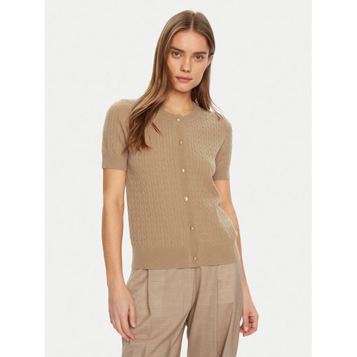 Tommy Hilfiger Kardigan WW0WW43958 Khaki Regular Fit ze sklepu MODIVO w kategorii Swetry damskie - zdjęcie 182630028