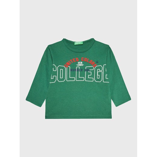 United Colors Of Benetton Bluzka 3VR5G106B Zielony Regular Fit ze sklepu MODIVO w kategorii T-shirty chłopięce - zdjęcie 182630057