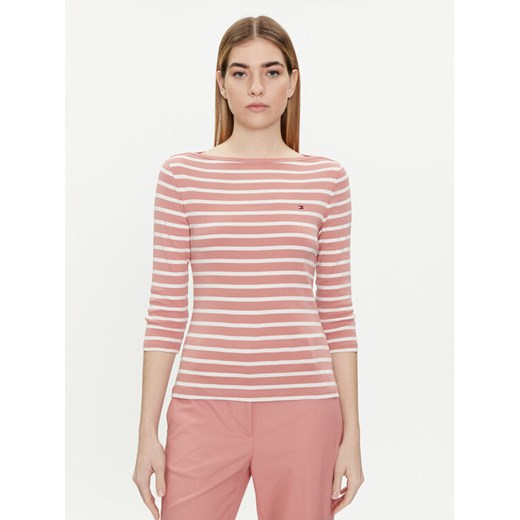 Tommy Hilfiger Bluzka New Cody WW0WW40589 Różowy Slim Fit ze sklepu MODIVO w kategorii Bluzki damskie - zdjęcie 182630075