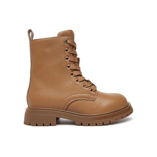 Tommy Hilfiger Trapery Lace-Up Bootie T3A5-33568-0092 M Brązowy ze sklepu MODIVO w kategorii Buty zimowe dziecięce - zdjęcie 182630169