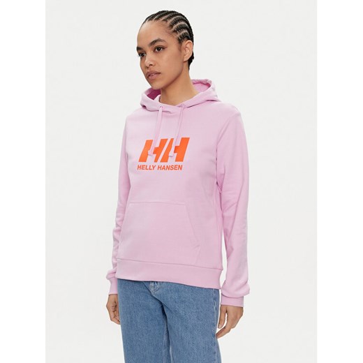 Helly Hansen Bluza Logo 2.0 34460 Różowy Regular Fit ze sklepu MODIVO w kategorii Bluzy damskie - zdjęcie 182630217