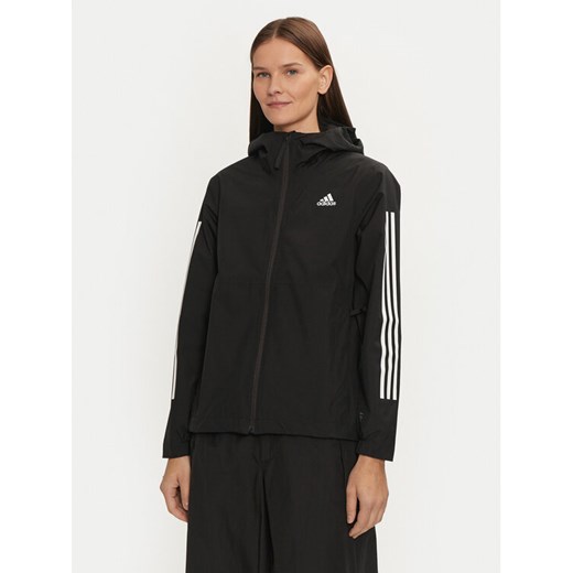adidas Kurtka przejściowa Essentials 3-Stripes RAIN.RDY IV9263 Czarny Regular Fit ze sklepu MODIVO w kategorii Kurtki damskie - zdjęcie 182630266