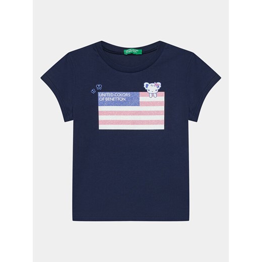 United Colors Of Benetton T-Shirt 3I1XG10D6 Granatowy Regular Fit United Colors Of Benetton 110 MODIVO