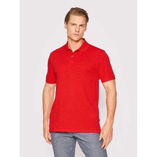 Boss Polo Pallas 50468362 Czerwony Regular Fit ze sklepu MODIVO w kategorii T-shirty męskie - zdjęcie 182630316