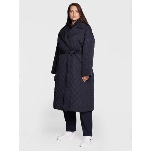 Tommy Hilfiger Curve Kurtka przejściowa Cry WW0WW36458 Granatowy Relaxed Fit ze sklepu MODIVO w kategorii Kurtki damskie - zdjęcie 182630356