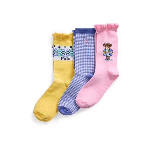 Polo Ralph Lauren Zestaw 3 par wysokich skarpet dziecięcych 448969099001 Kolorowy ze sklepu MODIVO w kategorii Skarpetki dziecięce - zdjęcie 182630379