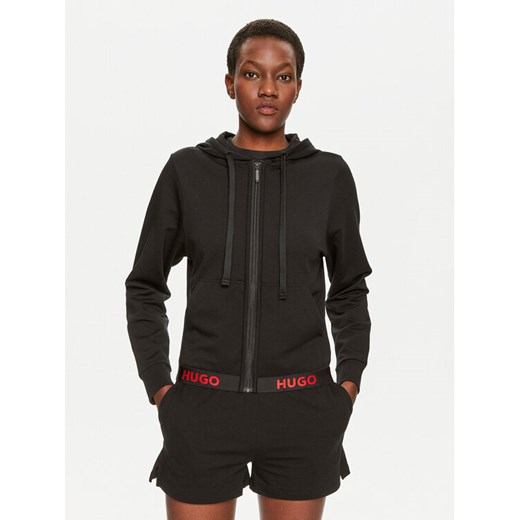 Hugo Bluza Sporty Logo 50520504 Czarny Relaxed Fit ze sklepu MODIVO w kategorii Bluzy damskie - zdjęcie 182630417