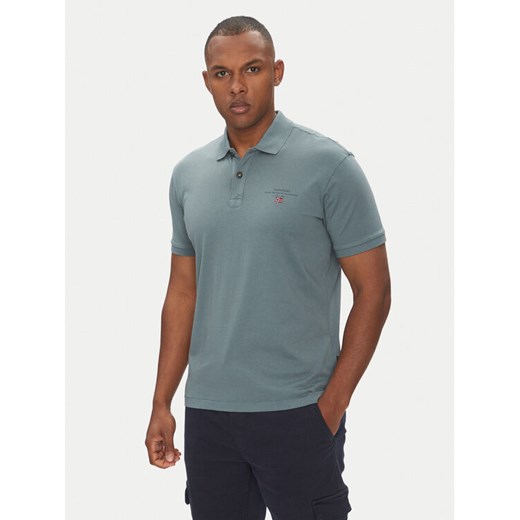 Napapijri Polo Elbas NP0A4GB4 Niebieski Regular Fit ze sklepu MODIVO w kategorii T-shirty męskie - zdjęcie 182630435