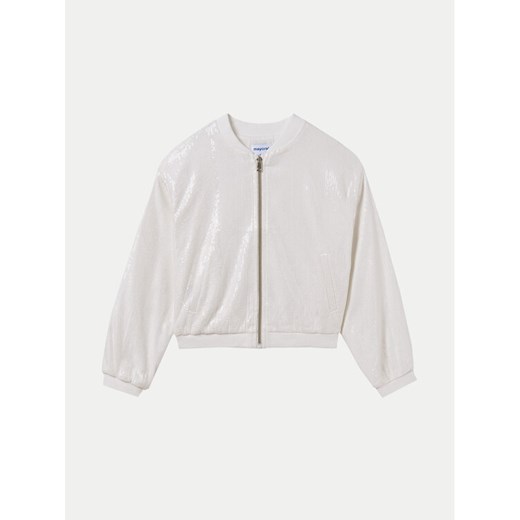 Mayoral Kurtka bomber 6403 Écru Regular Fit ze sklepu MODIVO w kategorii Kurtki dziewczęce - zdjęcie 182630447