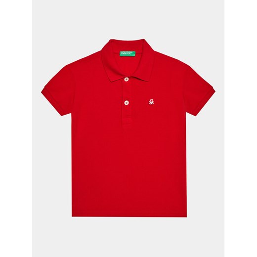 United Colors Of Benetton Polo 3089C300Q Czerwony Regular Fit ze sklepu MODIVO w kategorii T-shirty chłopięce - zdjęcie 182630515