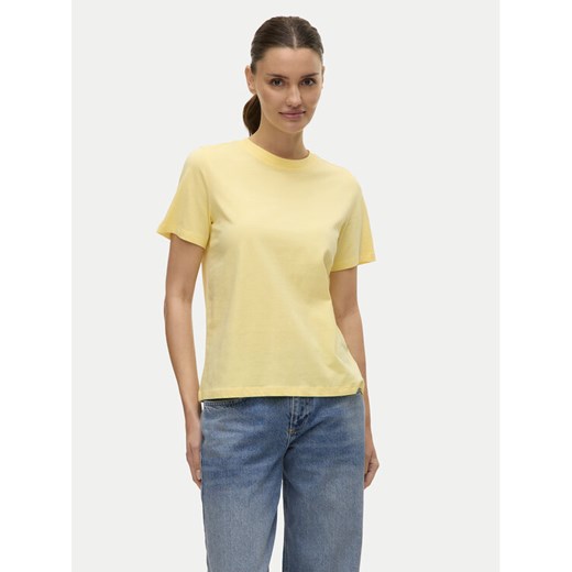 Vero Moda T-Shirt Paulina 10316991 Żółty Regular Fit ze sklepu MODIVO w kategorii Bluzki damskie - zdjęcie 182630609