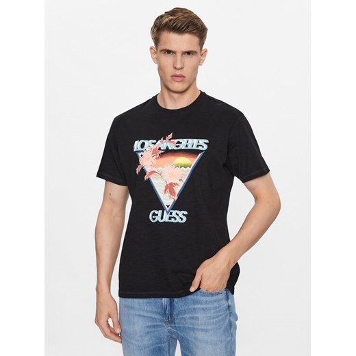 Guess T-Shirt M3YI68 K6XN4 Czarny Regular Fit ze sklepu MODIVO w kategorii T-shirty męskie - zdjęcie 182630618