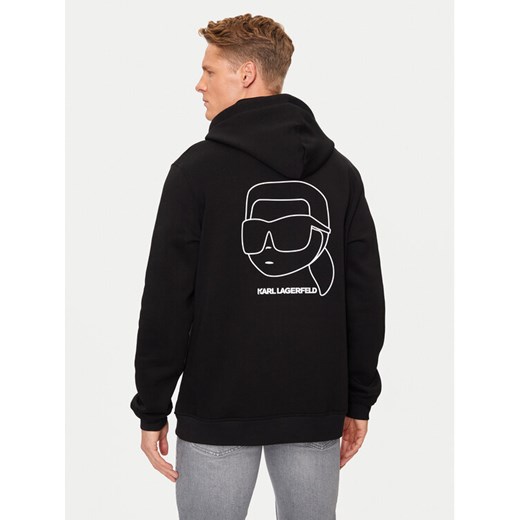 KARL LAGERFELD Bluza 705442 544908 Czarny Regular Fit ze sklepu MODIVO w kategorii Bluzy męskie - zdjęcie 182630666
