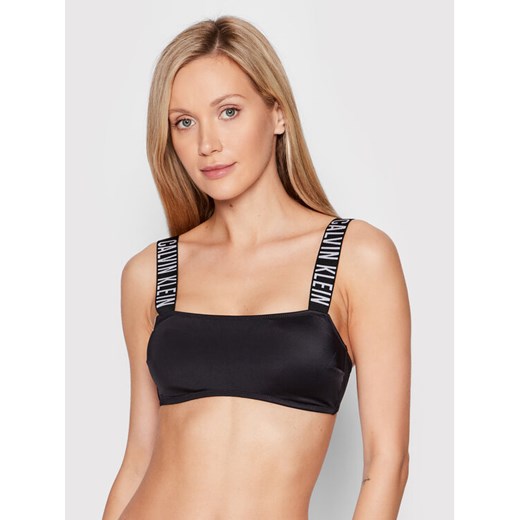 Calvin Klein Swimwear Góra od bikini KW0KW01825 Czarny ze sklepu MODIVO w kategorii Stroje kąpielowe - zdjęcie 182630698