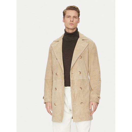 Marciano Guess Płaszcz przejściowy 5GHL00 2295Z Beżowy Regular Fit ze sklepu MODIVO w kategorii Płaszcze męskie - zdjęcie 182630769