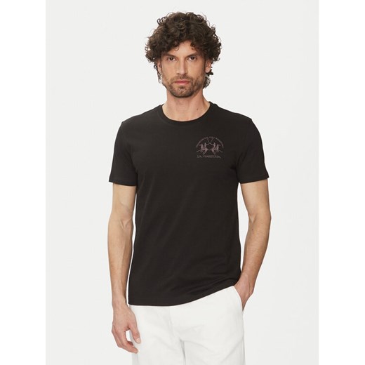 La Martina T-Shirt Vernie MAR009 JS206 Czarny Regular Fit ze sklepu MODIVO w kategorii T-shirty męskie - zdjęcie 182630777