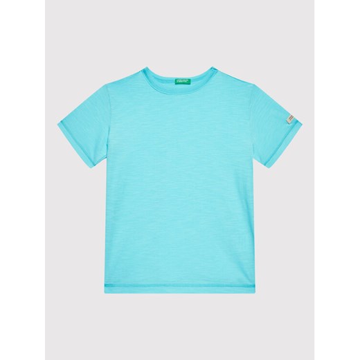 United Colors Of Benetton T-Shirt 3MM5C103W Niebieski Regular Fit ze sklepu MODIVO w kategorii T-shirty chłopięce - zdjęcie 182630799
