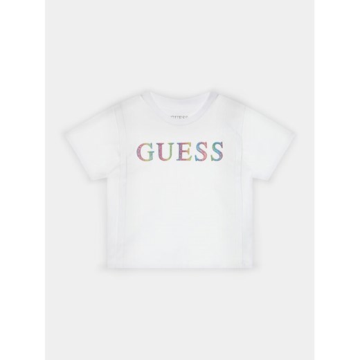 Guess T-Shirt J4RI33 K8VA3 Biały Boxy Fit ze sklepu MODIVO w kategorii Bluzki dziewczęce - zdjęcie 182630809