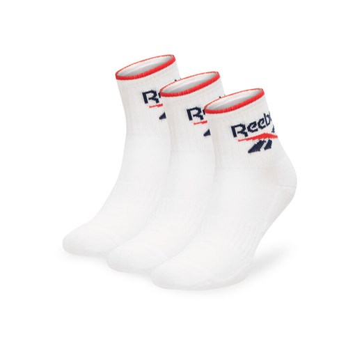 Reebok Zestaw 3 par wysokich skarpet unisex R0362-SS24 (3-pack) Biały ze sklepu MODIVO w kategorii Skarpetki damskie - zdjęcie 182630826