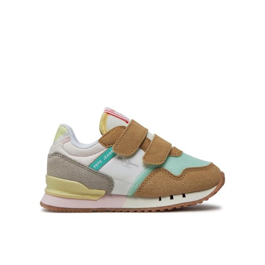 Pepe Jeans Sneakersy London Urban Gk PGS30599 Beżowy ze sklepu MODIVO w kategorii Buty sportowe dziecięce - zdjęcie 182630827