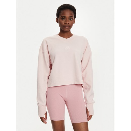 adidas Bluza ALL SZN IY6832 Różowy Loose Fit ze sklepu MODIVO w kategorii Bluzy damskie - zdjęcie 182630837